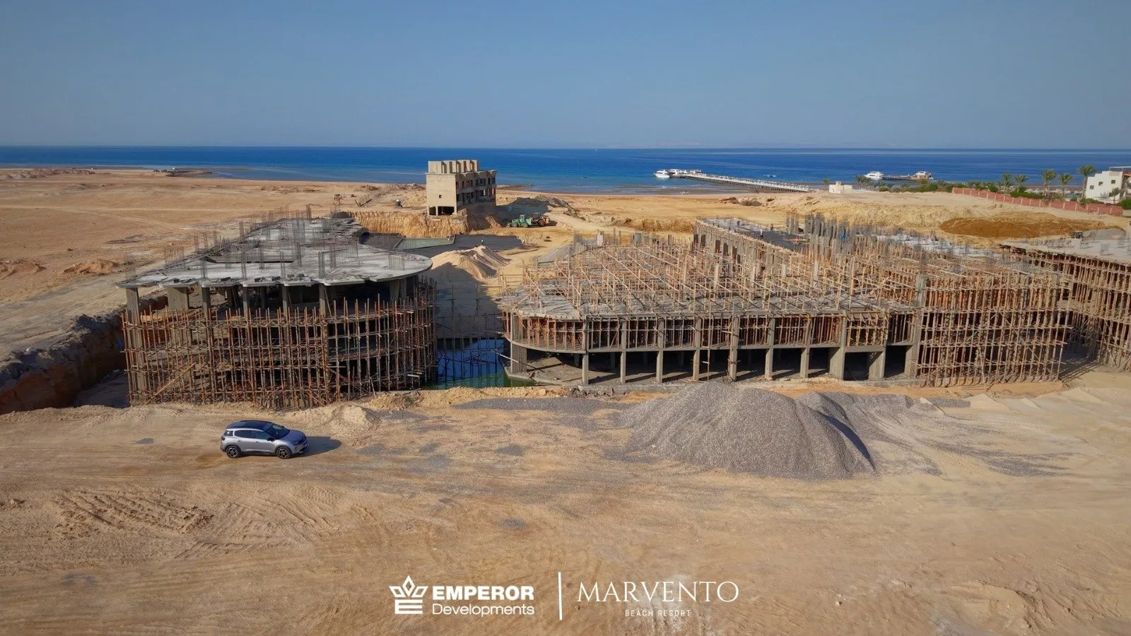 صورة من الموقع: Construction site photo shared by the developer, September 2026