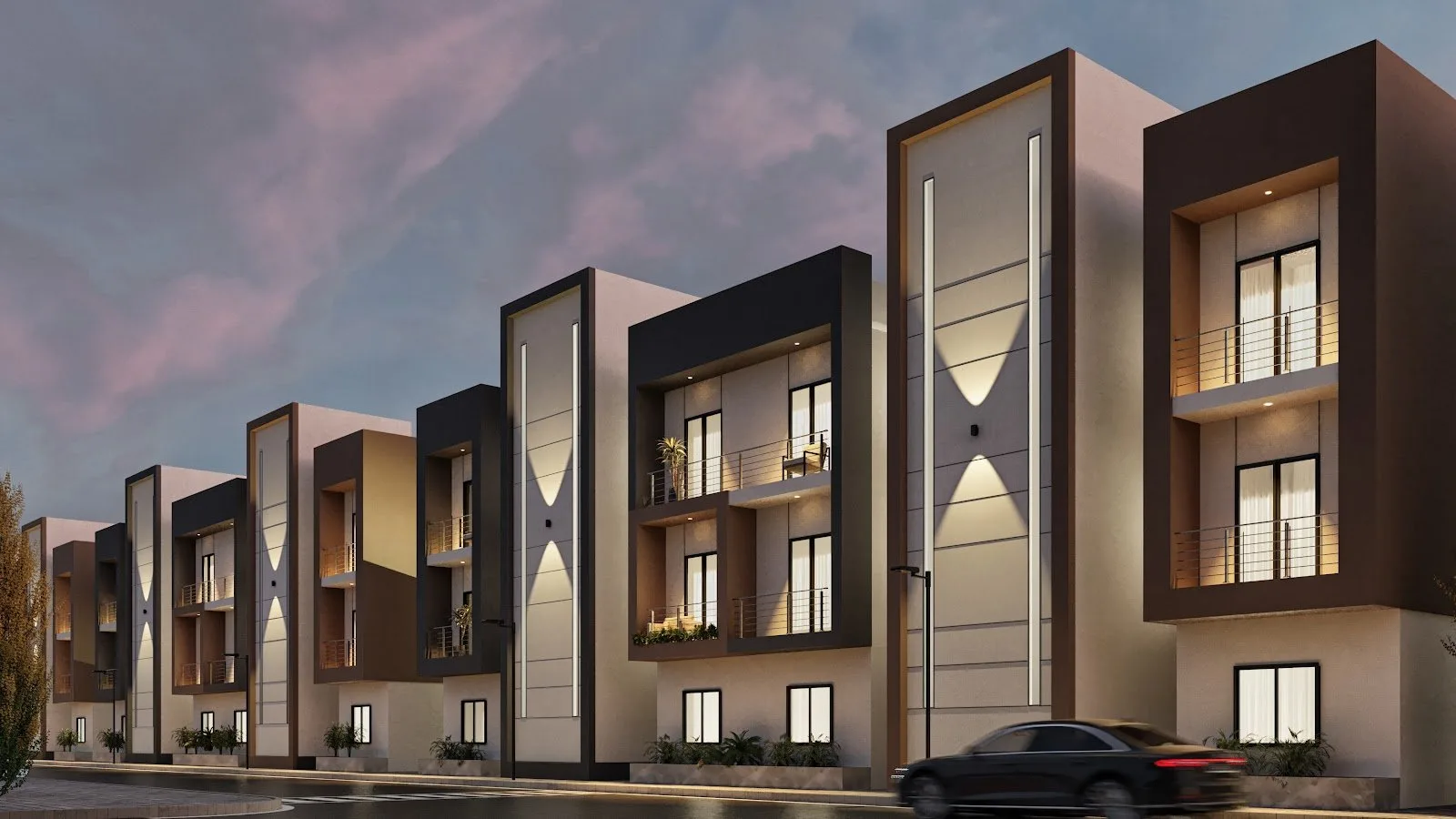 تصميم تخيلي: Residential block facade