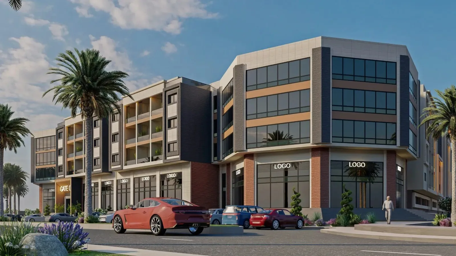 Recreación: Corner building (developer render)