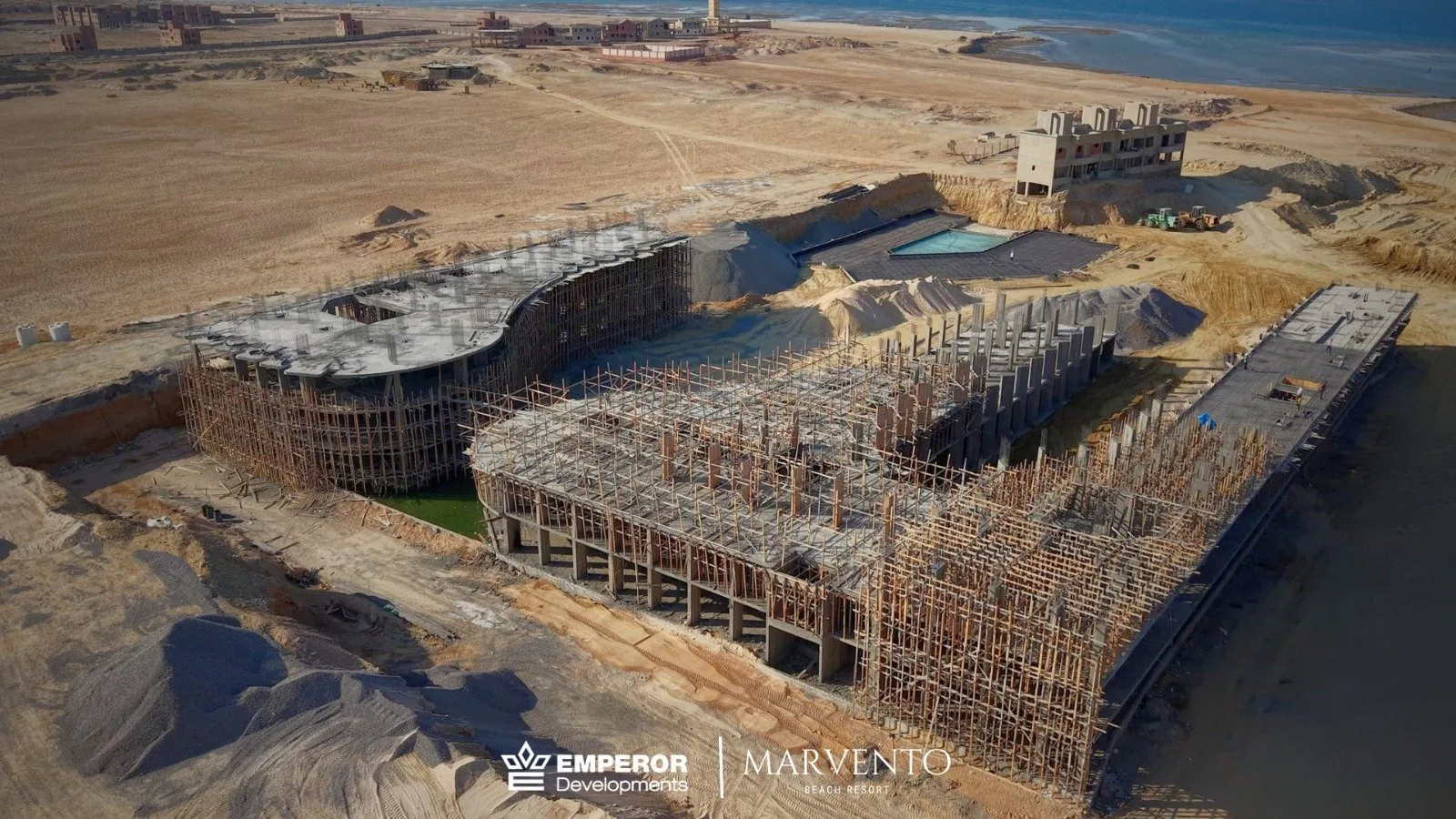 صورة من الموقع: Construction site photo shared by the developer, September 2026