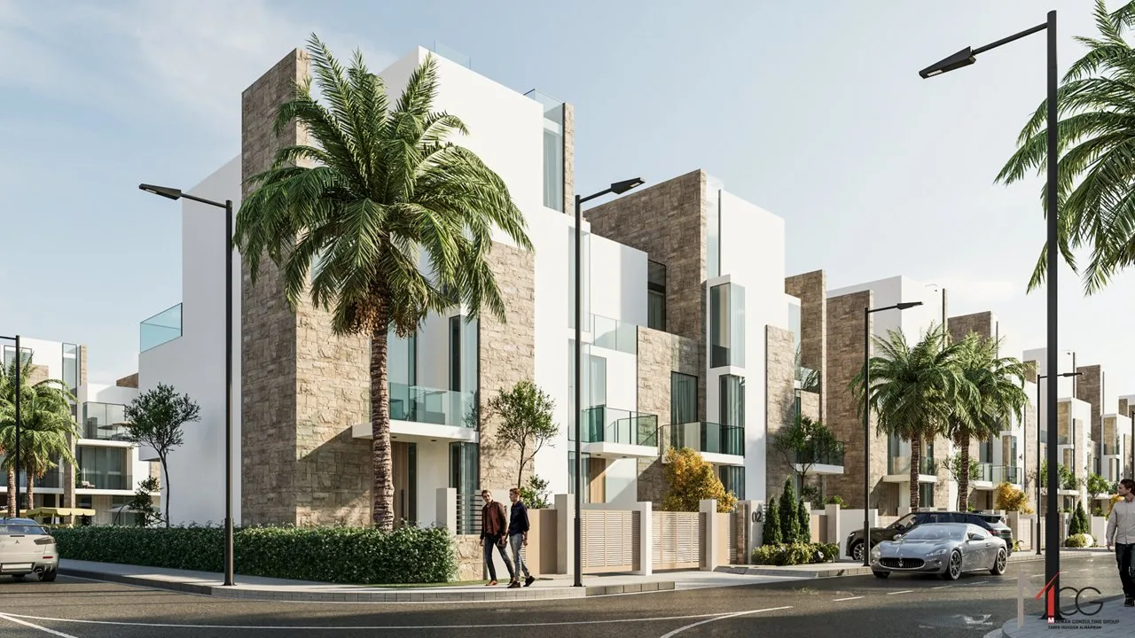 Recreación: Townhouse street (developer render)