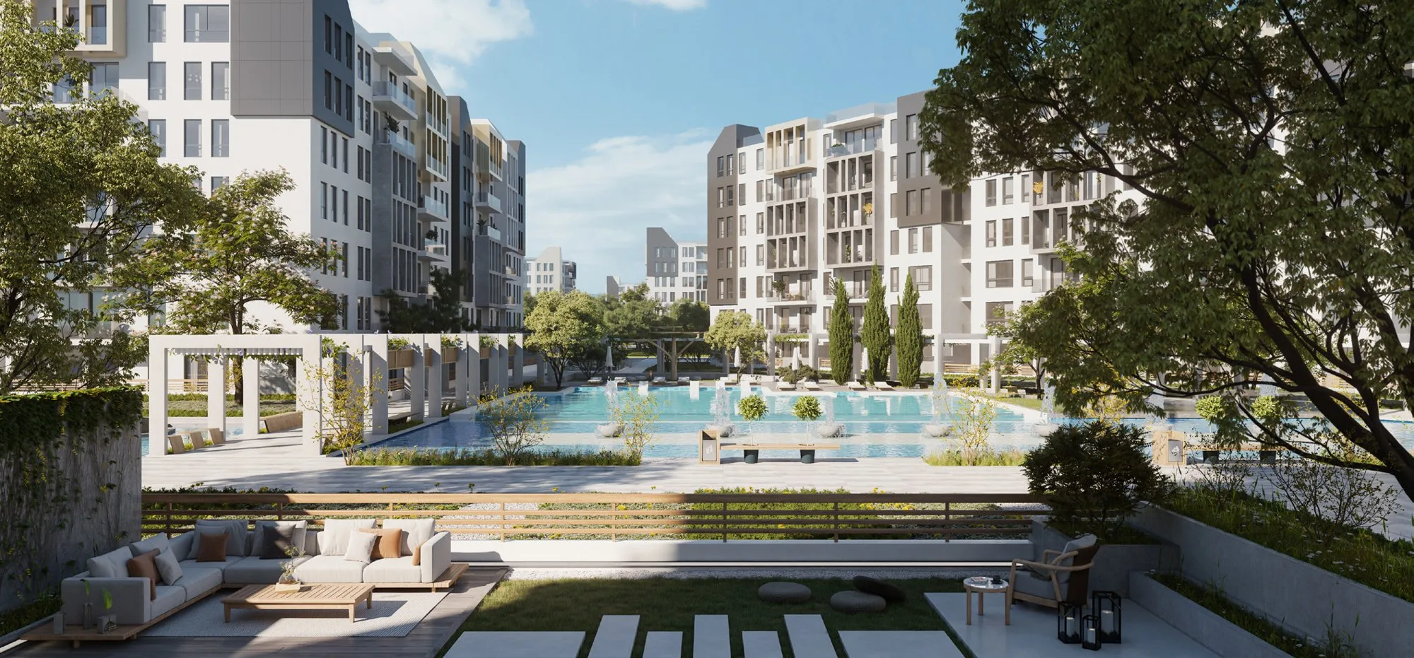 تصميم تخيلي: Lakeside Bloomfields (developer render)