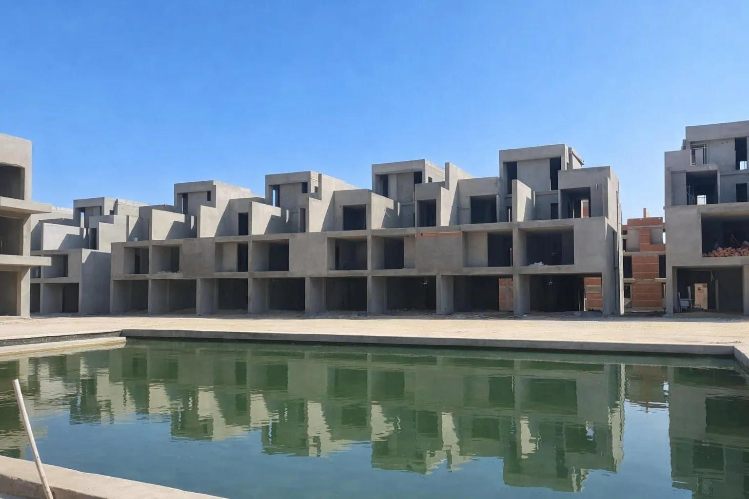 Foto de la obra: Townhouse row under construction (construction photo)