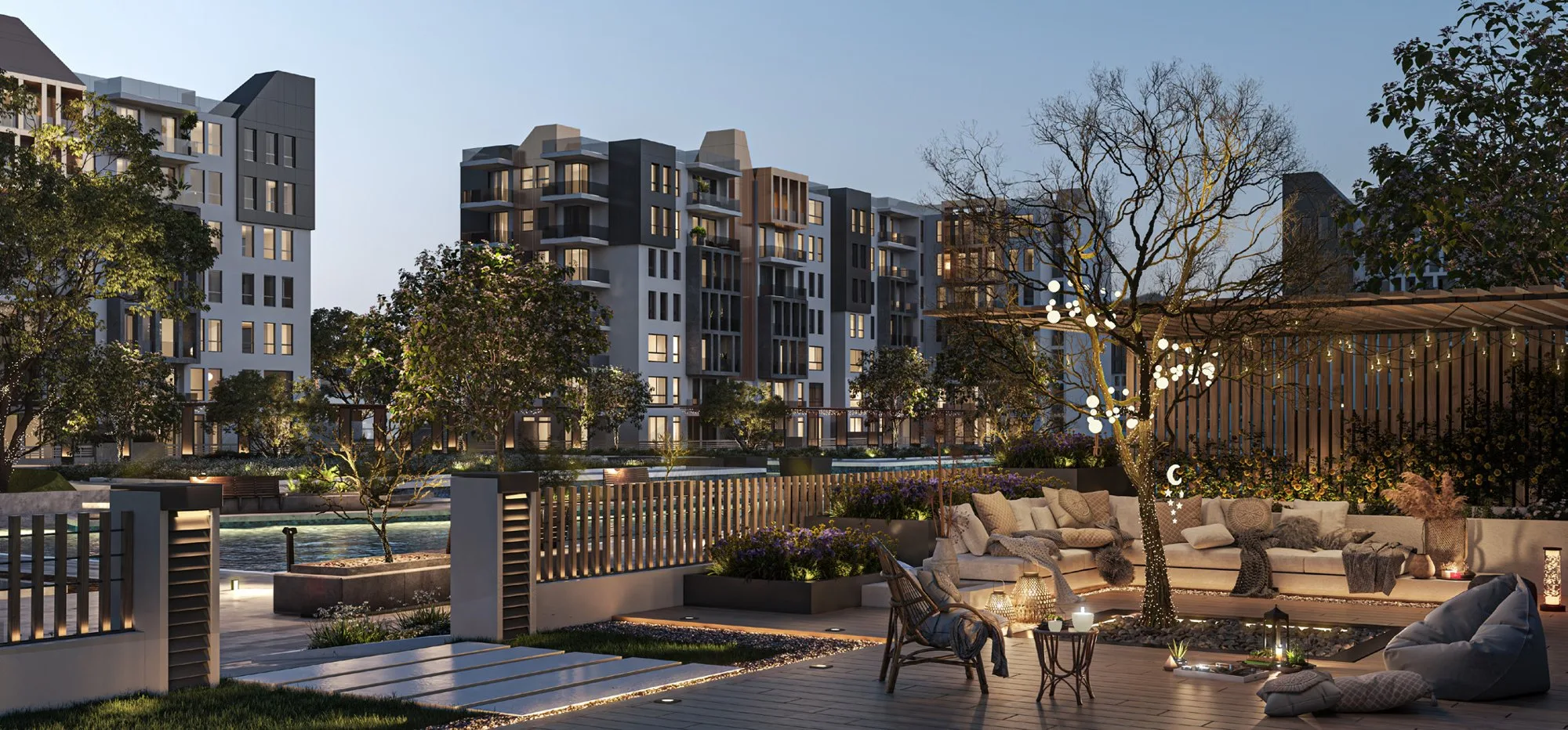 تصميم تخيلي: Lakeside Bloomfields (developer render)