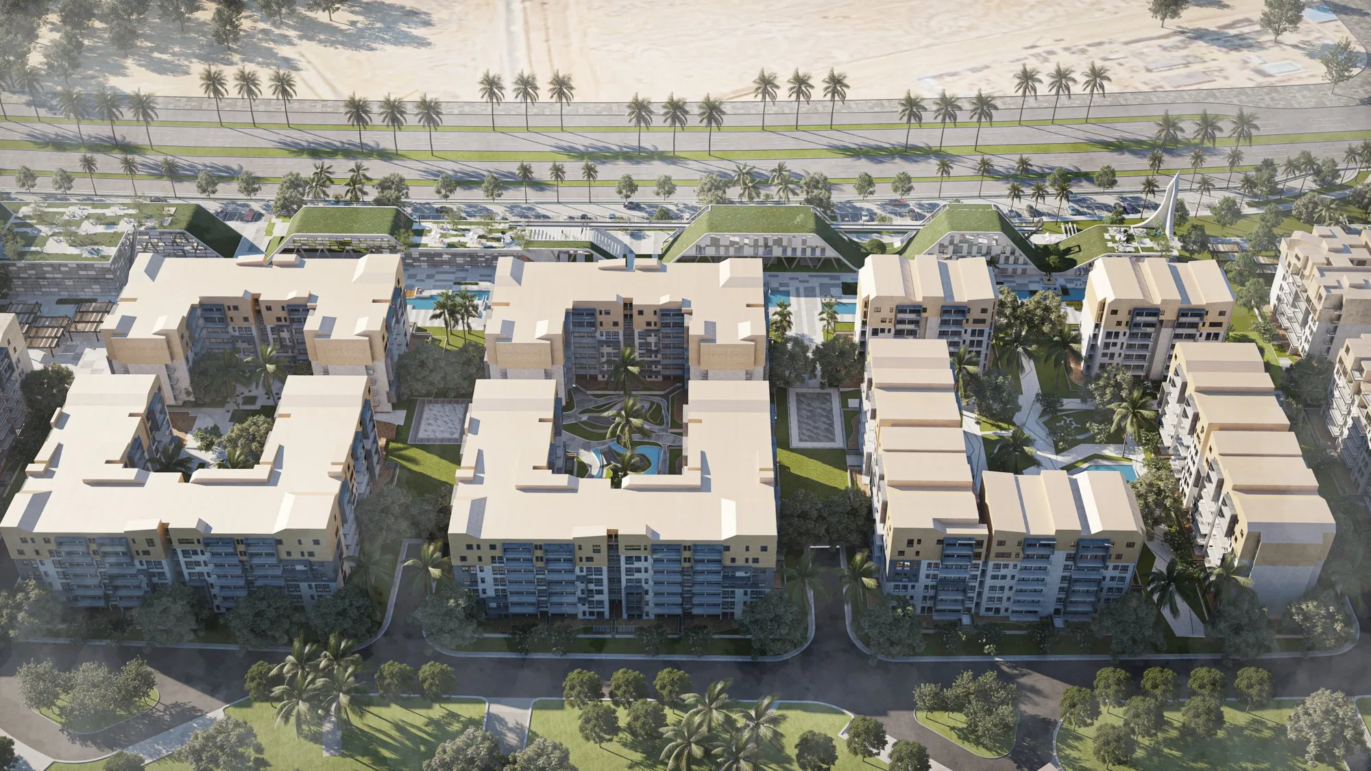 تصميم تخيلي: Courtyard Bloomfields (developer render)